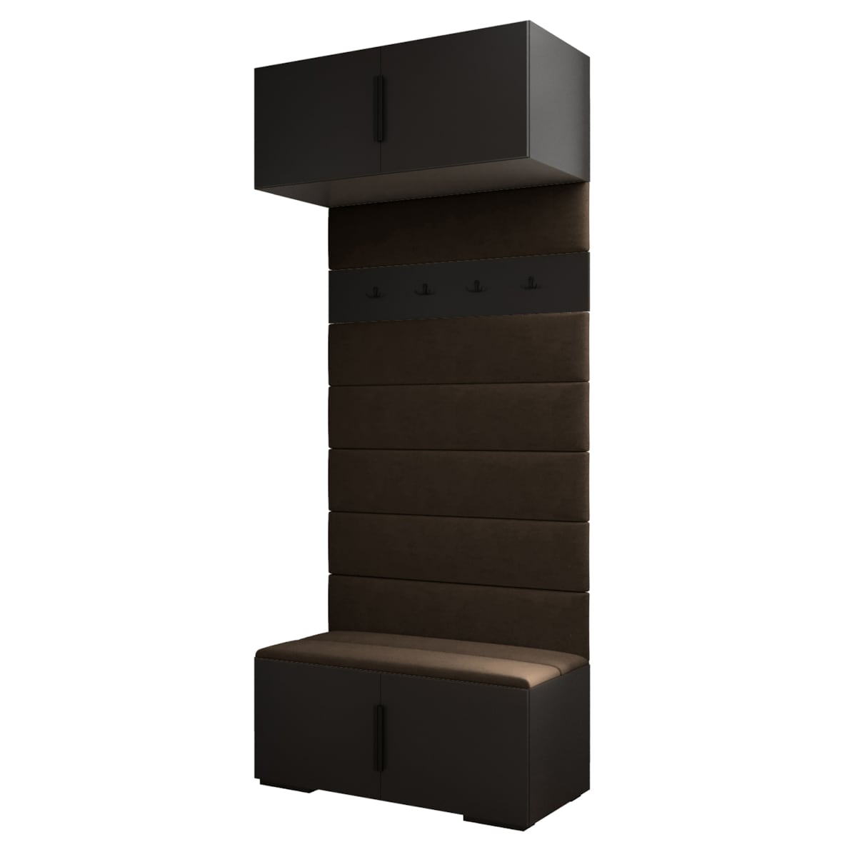 Garderoba do przedpokoju INOVA 1 czarny+czarny+manila04