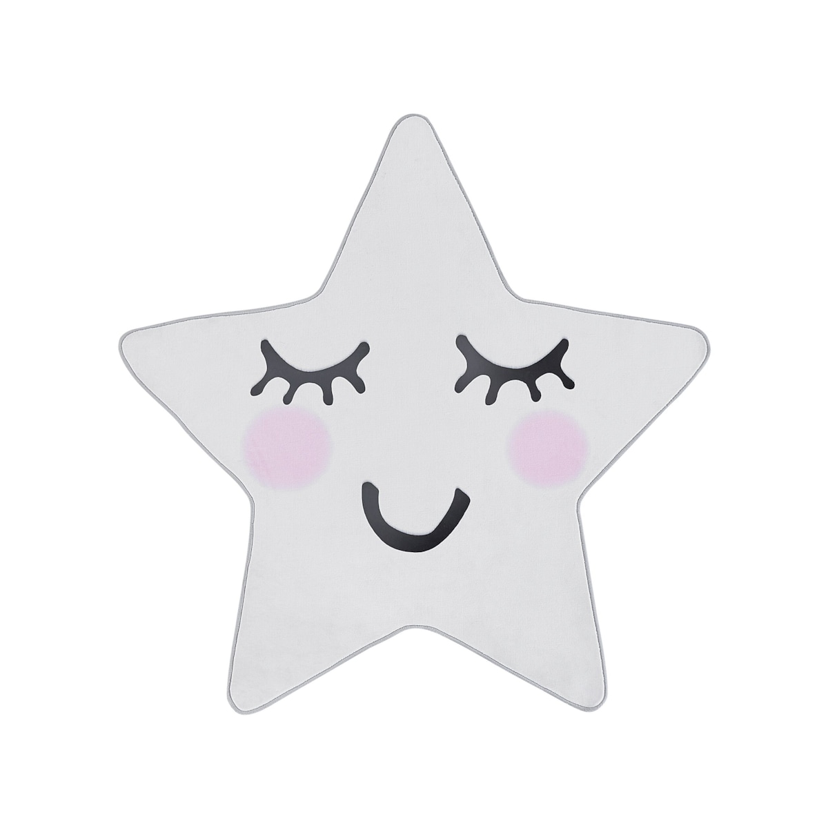 Dywan dziecięcy kształt gwiazdy 120 x 120 cm biały SIRIUS