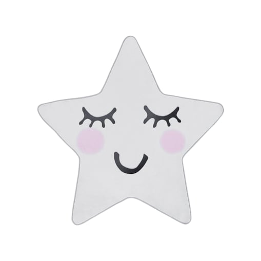 Dywan dziecięcy kształt gwiazdy 120 x 120 cm biały SIRIUS