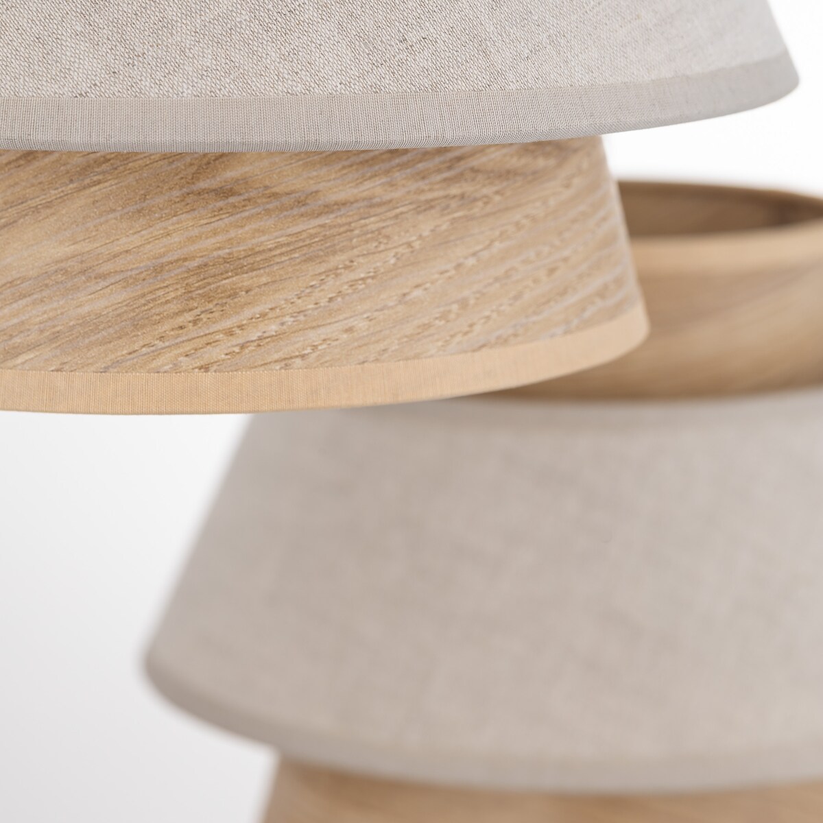 Lampa Wisząca Na Kole Tk Lighting Kalum Len Fornir 3Xe27 Skandynawski, Boho, Japandi