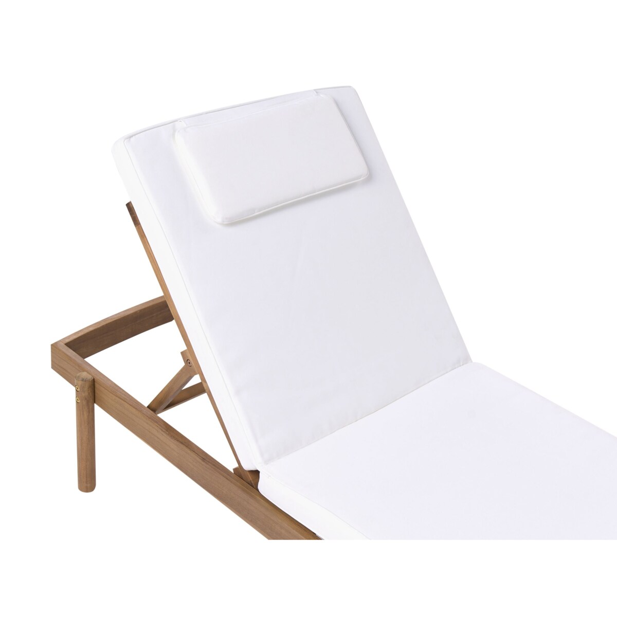 Leżak ogrodowy z poduszką MARCETELLI Drewno akacjowe Biały