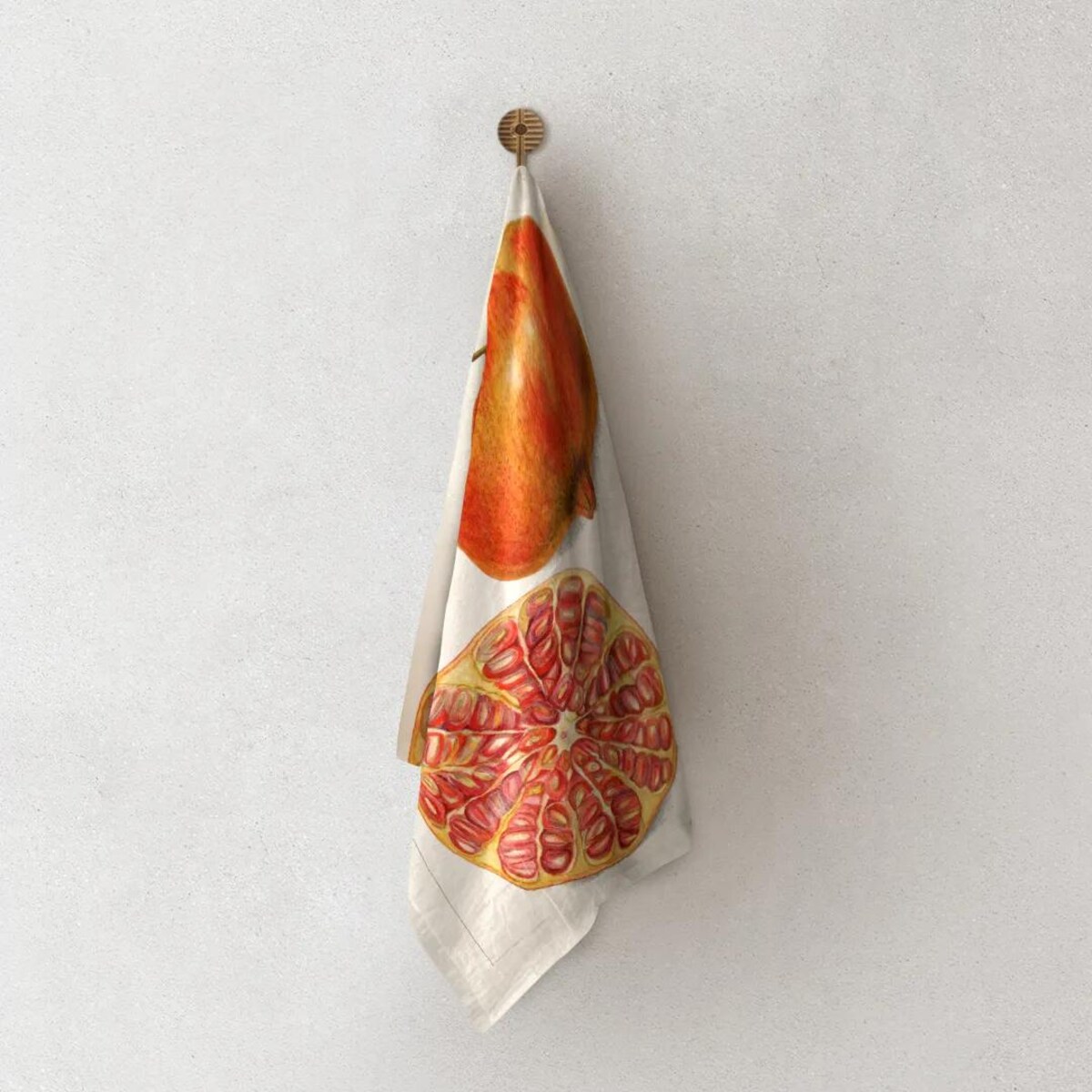 Lniany ręcznik kuchenny - Granat