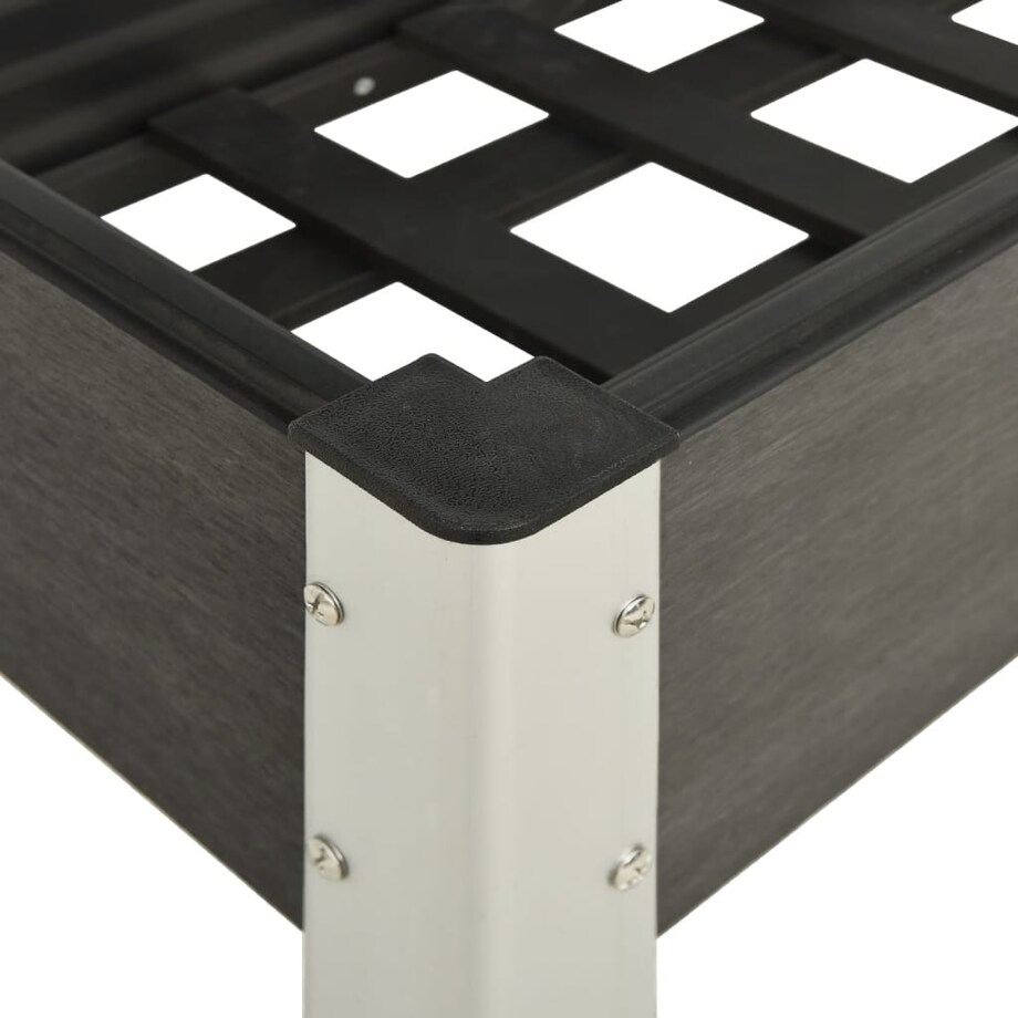 vidaXL Podwyższona donica ogrodowa, szara, 120 x 40 x 75 cm, WPC