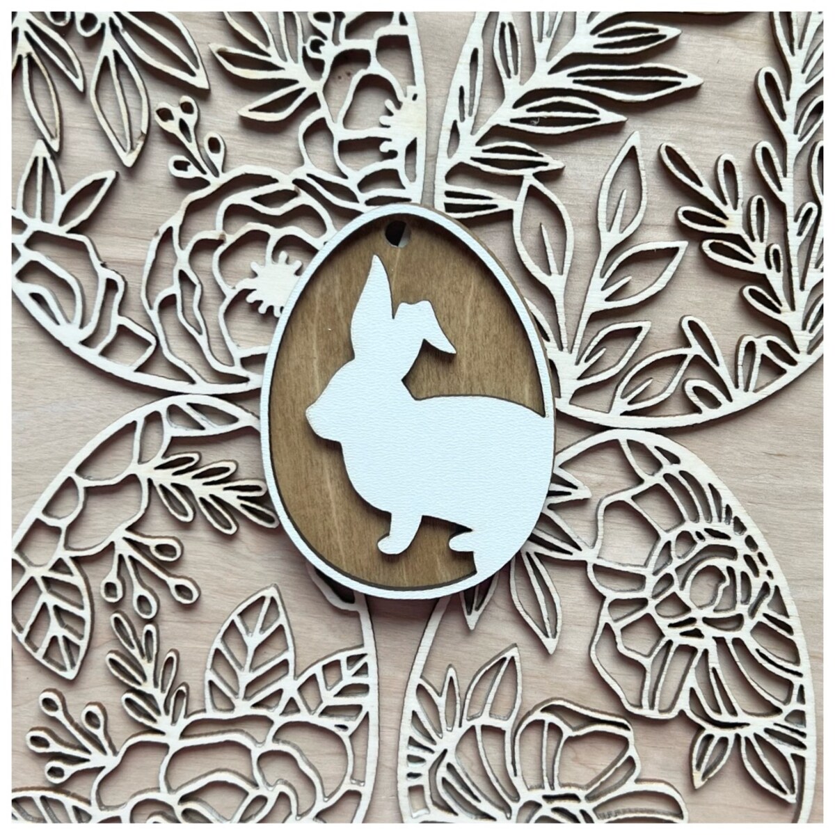 Zawieszki wielkanocne JAJKA 6 szt jednostronny