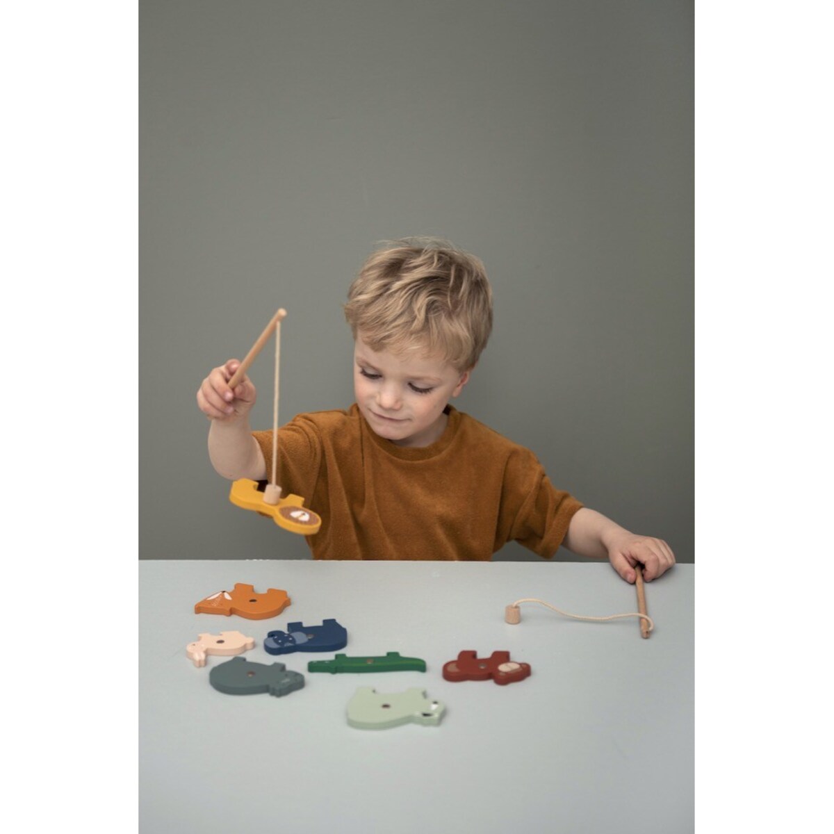 Drewniana gra w wętkowanie - zwierzątka