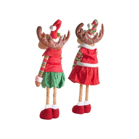 Zestaw 2 dekoracji świątecznych ULDALSANA Renifer 66-95 cm Kolorowy