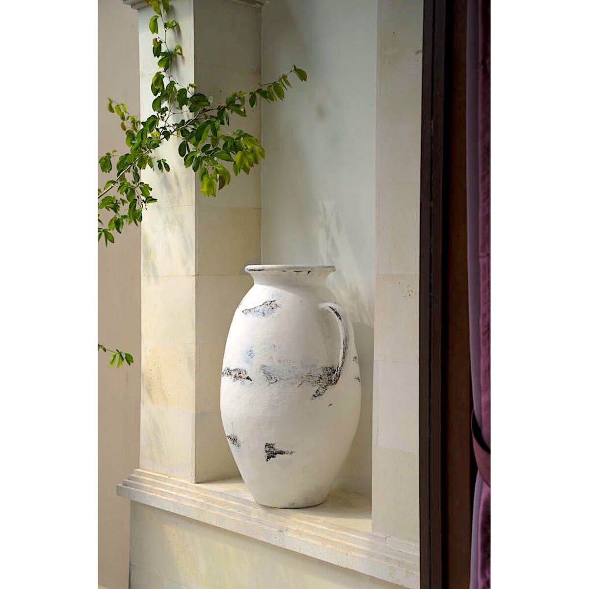 WAZON Z TERRAKOTY BRAWO BIAŁY