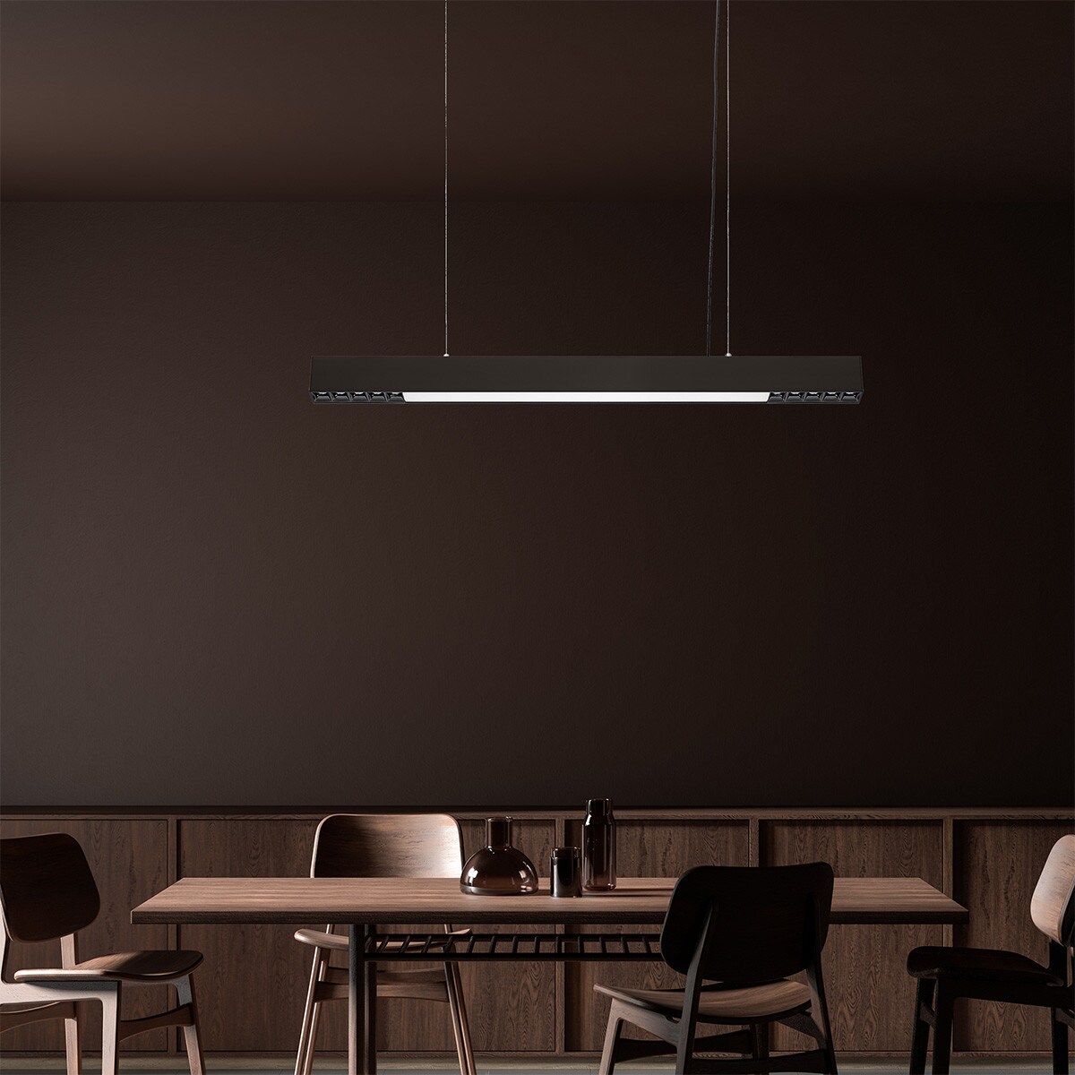 Lampa sufitowa wisząca Light Prestige Cali czarny LED 2700K-6500K (SMART) 1 szt.