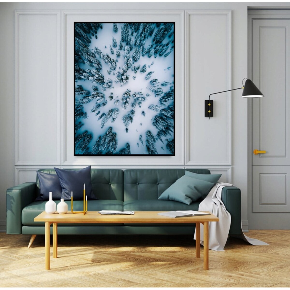 Poster Story, Plakat, Obraz - Zimowy Las, wymiary 70 x 100 cm