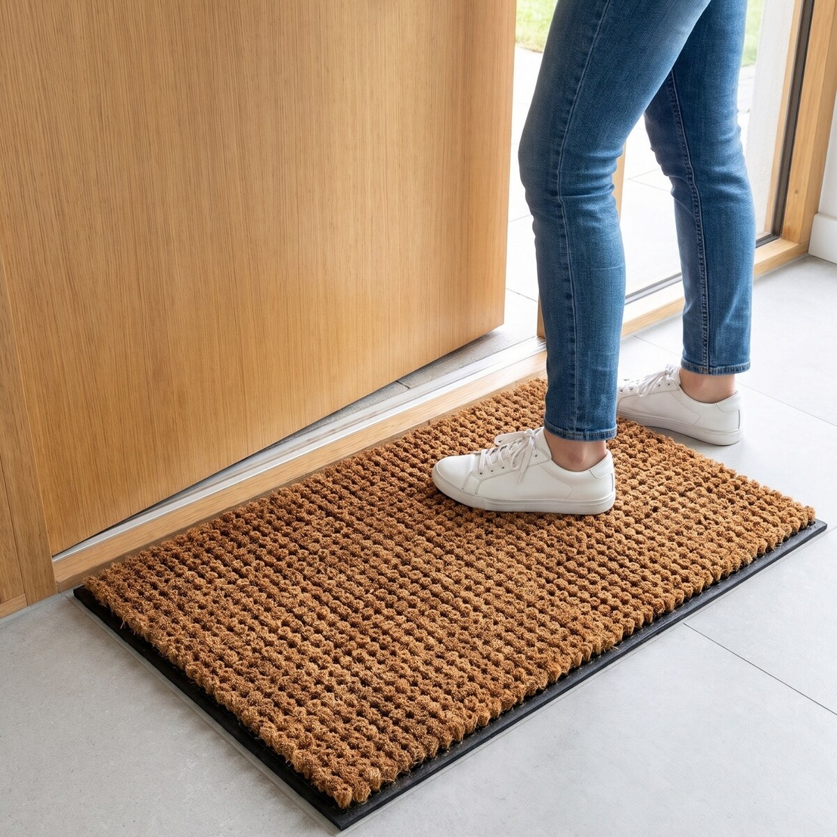 Wycieraczka 45x75cm Boutique Natural wewnętrzna, zewnętrzna Kokosowa Beżowa
