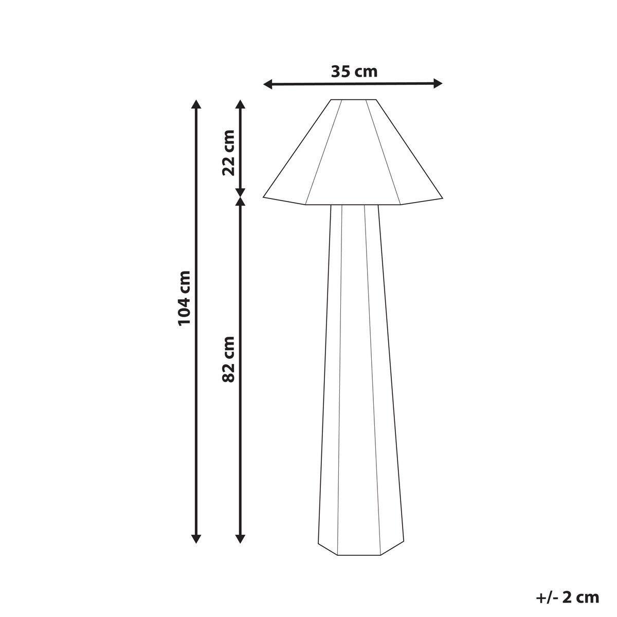 Lampa podłogowa DEMBI Len syntetyczny Jasnobeżowy