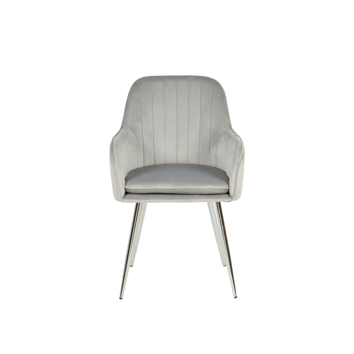 KRZESŁO TAPICEROWANE VELVET WELUR DO SALONU JADALNI KUCHNI SZARE MIA CHROM