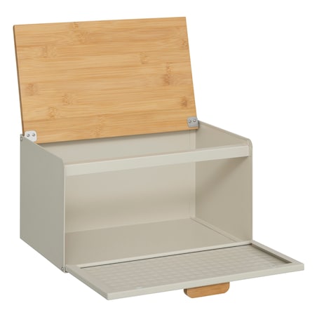 Chlebak metalowy 23,5x35,5x20,8 cm EXTRA beżowy