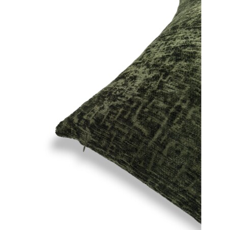 Duża zielona poduszka 50x50 Bess - ciemna oliwka
