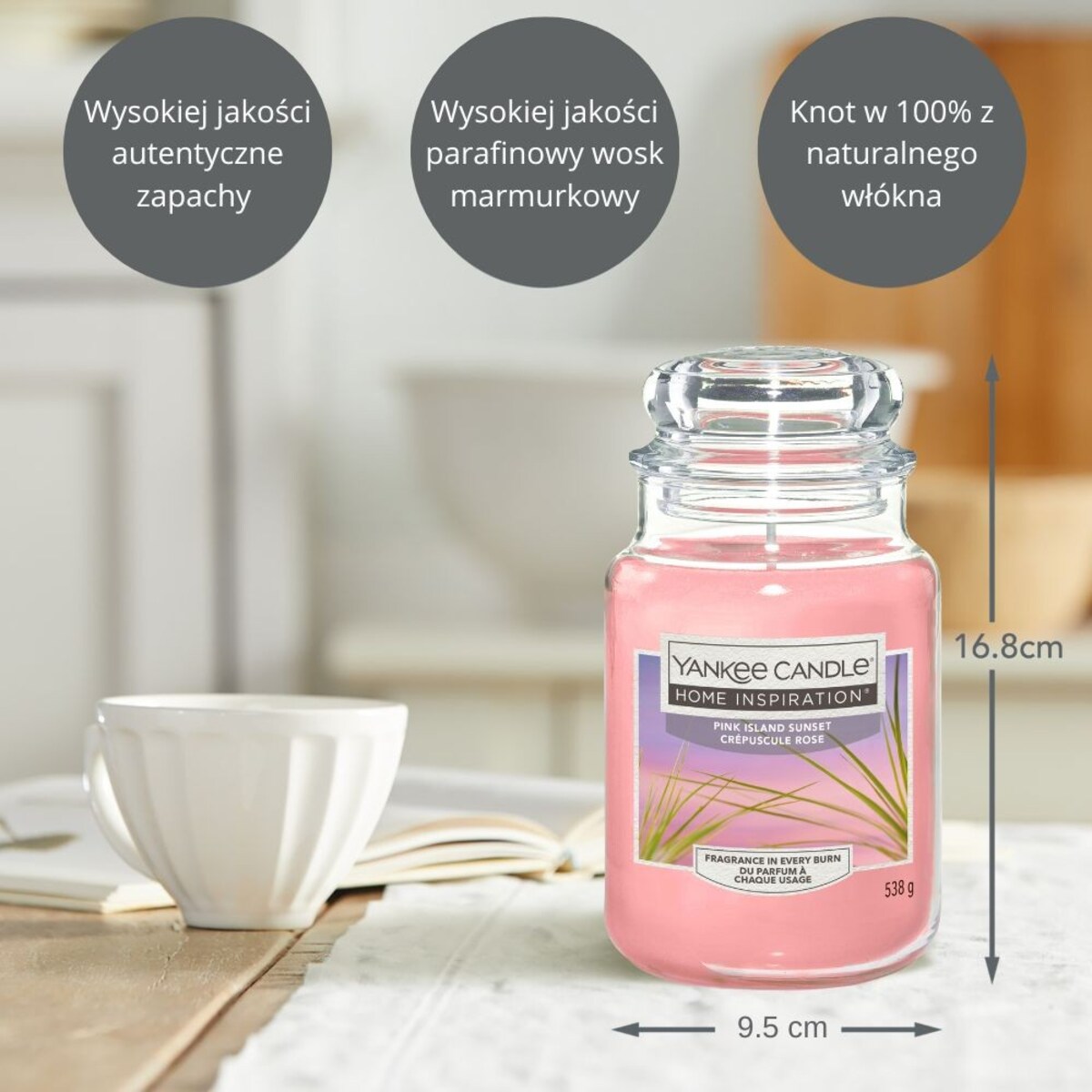 Home Inspiration świeca duża PINK ISLAND SUNSET