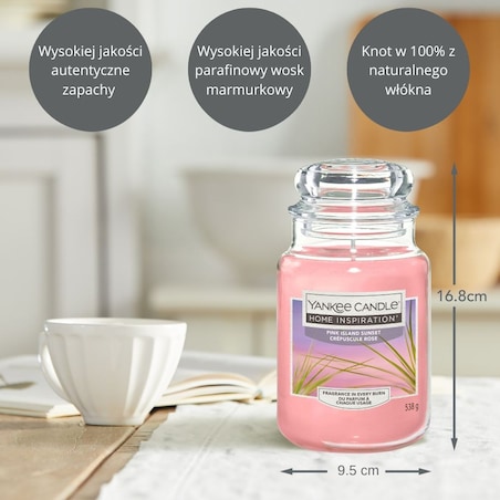 Home Inspiration świeca duża PINK ISLAND SUNSET