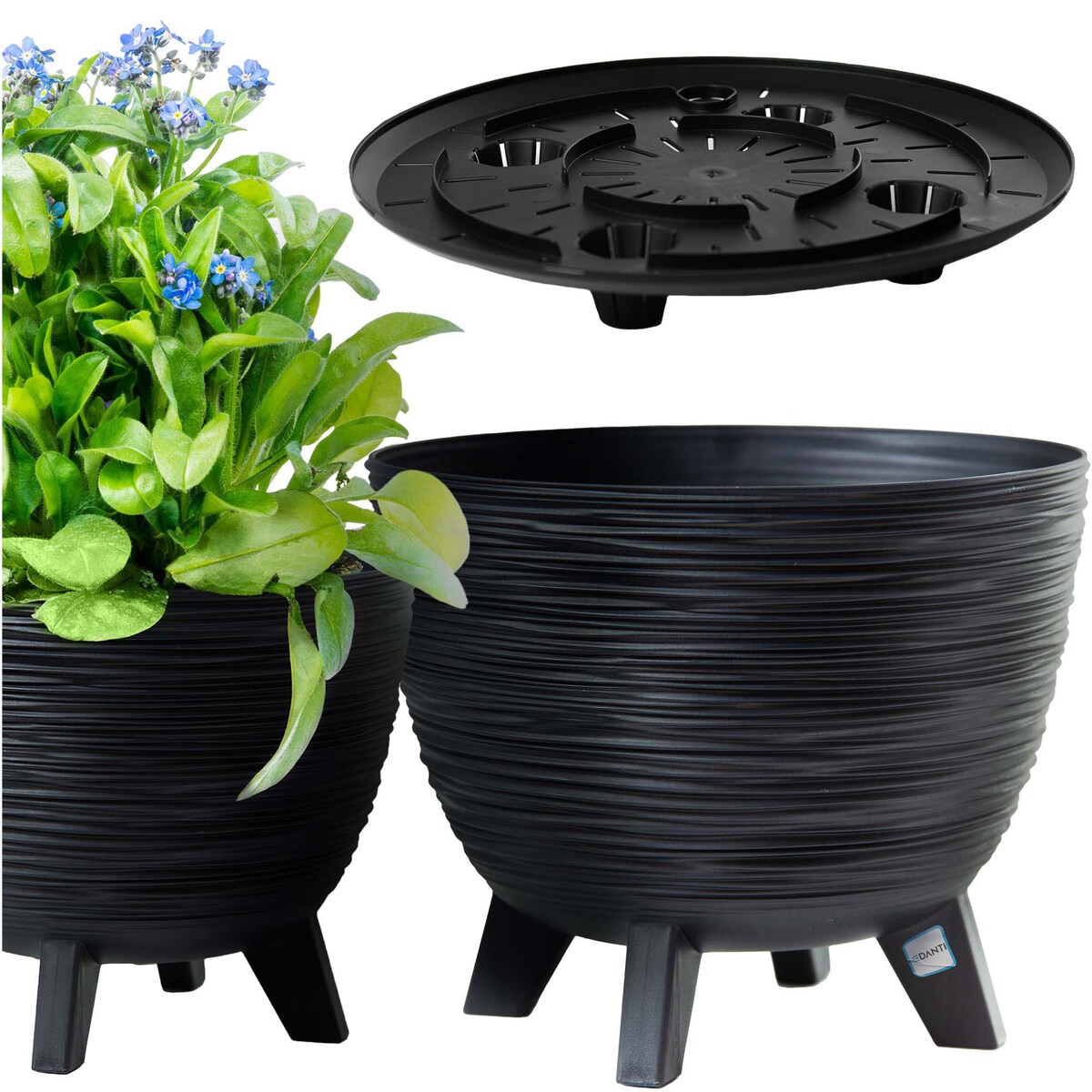 Donica Na Kwiaty 39,5 Cm Na Nóżkach Doniczka Misa Do Domu Ogrodu Wrzosy