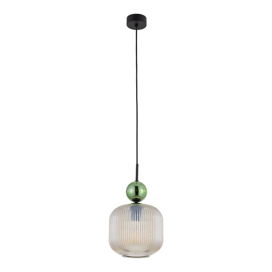 Lampa Wisząca Tk Lighting Sophia Big Koniakowy Klosz Zielona Kulka E27