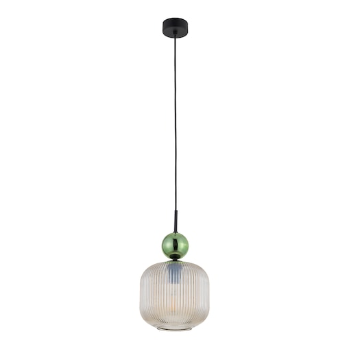 Lampa Wisząca Tk Lighting Sophia Big Koniakowy Klosz Zielona Kulka E27