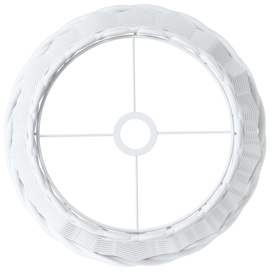 vidaXL Klosz lampy wiszącej, biały, Ø38x23 cm, wiklina