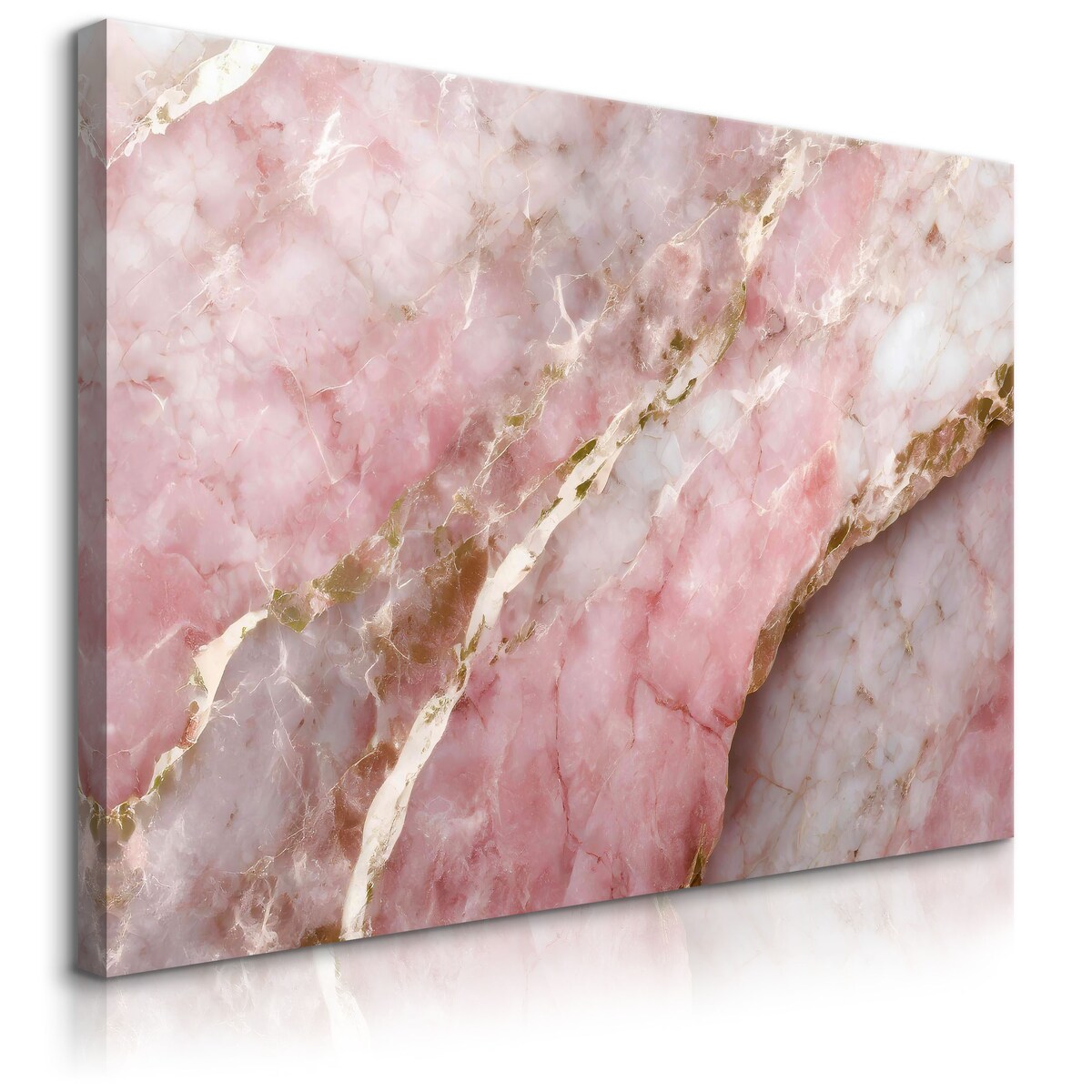 OBRAZ DO SYPIALNI IMITACJA KAMIENIA RÓŻOWY MARMUR STYL GLAMOUR 40x30cm