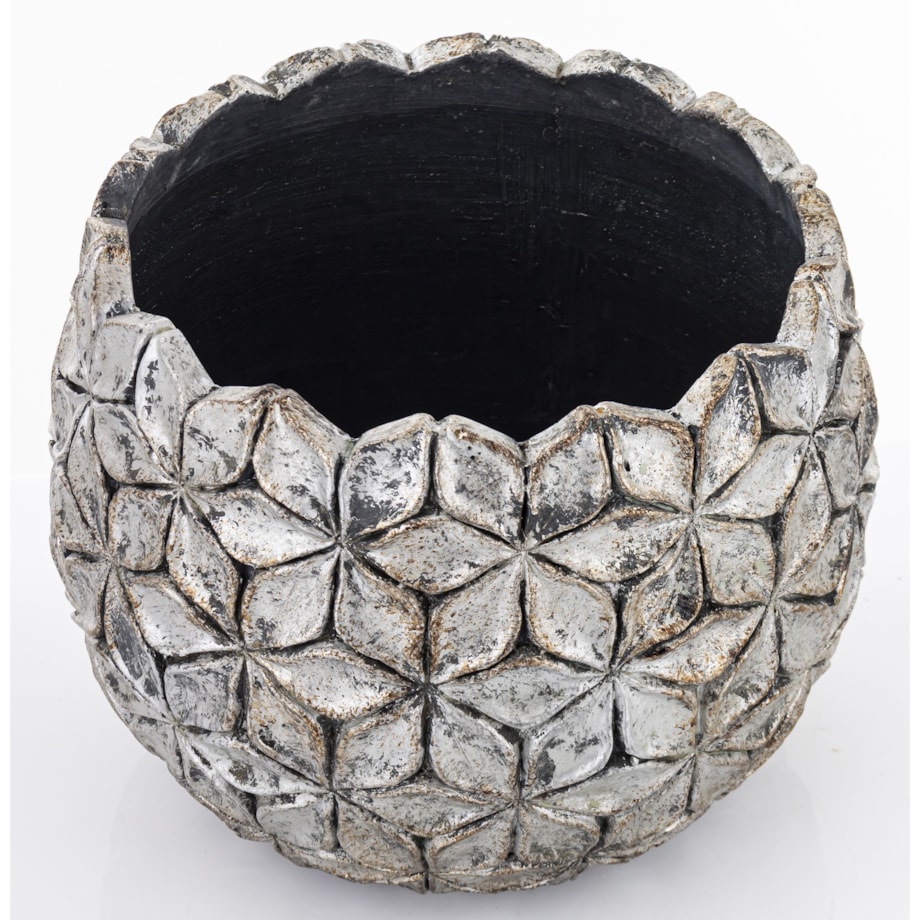 Osłonka cementowa 18,5x22x22 cm ASCONA szarosrebrna