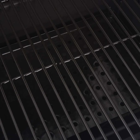 vidaXL Grill węglowy z wędzarnią i dolną półką, czarny