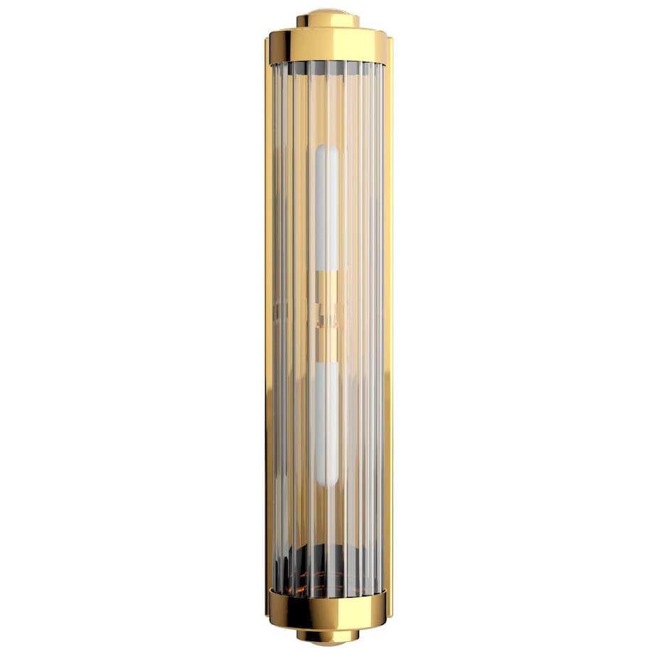 Kinkiet LAMPA ścienna Fumi Parette Gold IP44 Orlicki Design łazienkowa OPRAWA szklana tuba IP44 złota