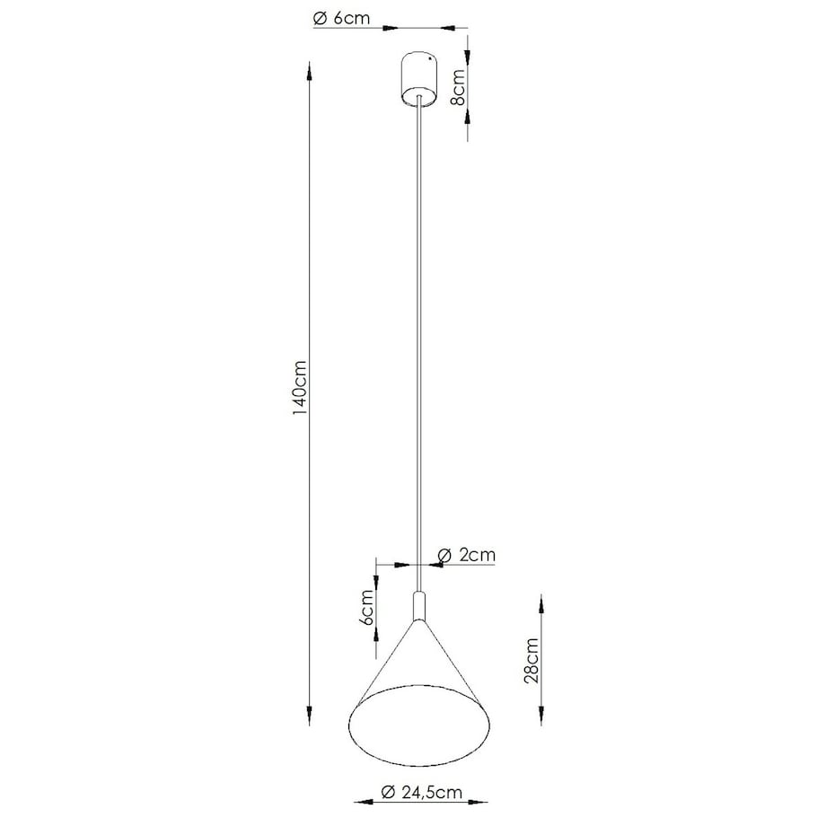 Lampa wisząca NOX 25 ultramaryna