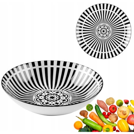 TALERZ OBIADOWY głęboki na zupę rosół jedzenie 20cm ASTEC wzorek miska