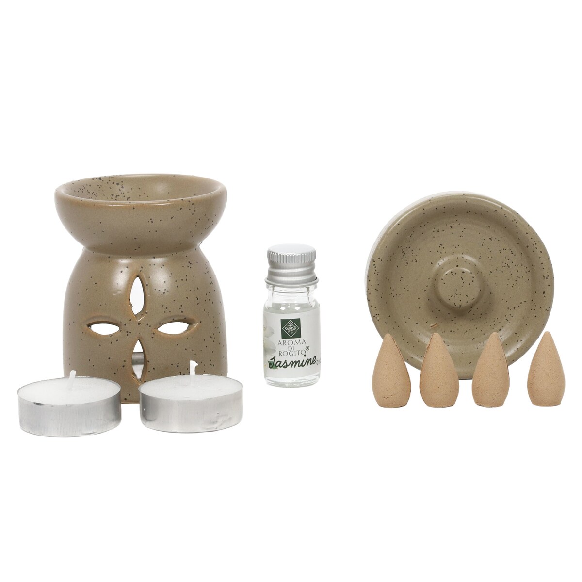 Kominek zapachowy + kadzidła HAPO, 9 elementów