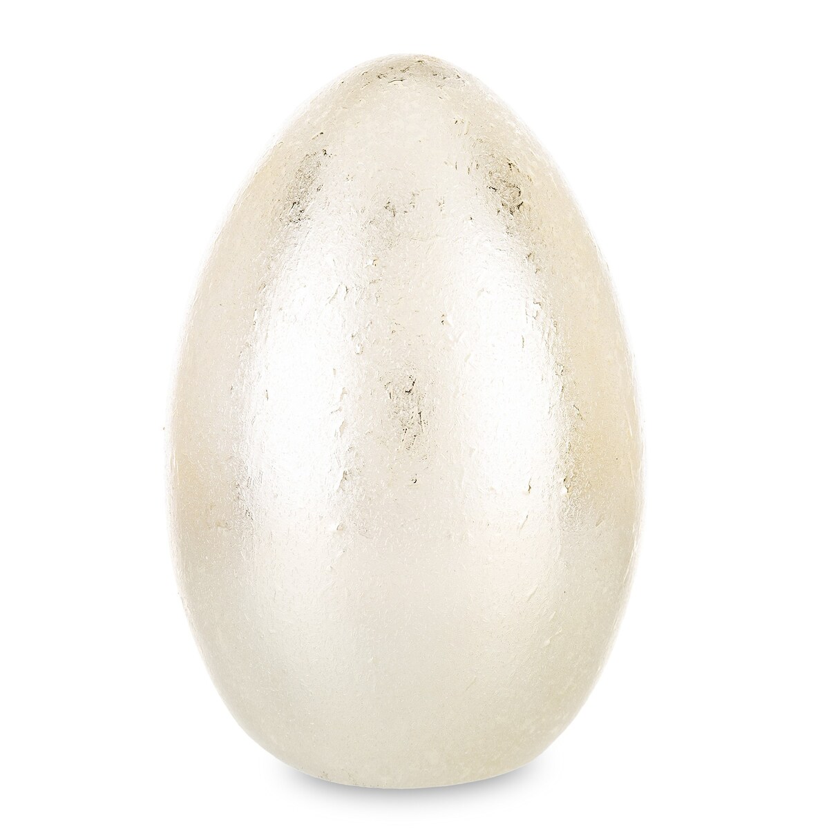 Dekoracja - srebrne jajko z ceramiki 15x10x10 cm MONNI - V