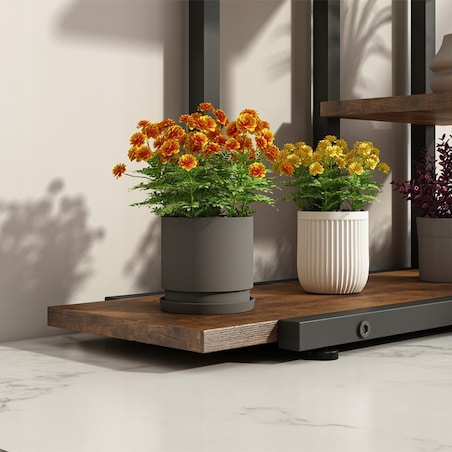 Kwietnik stojak na rośliny rustykalny regał