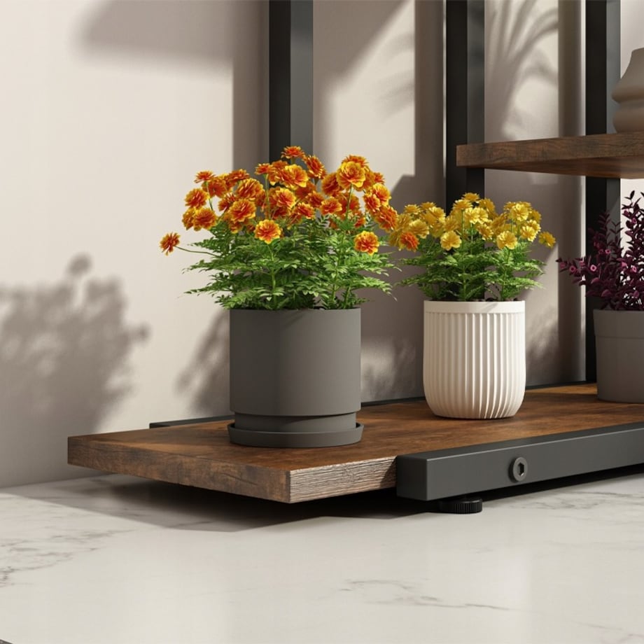 Kwietnik stojak na rośliny rustykalny regał