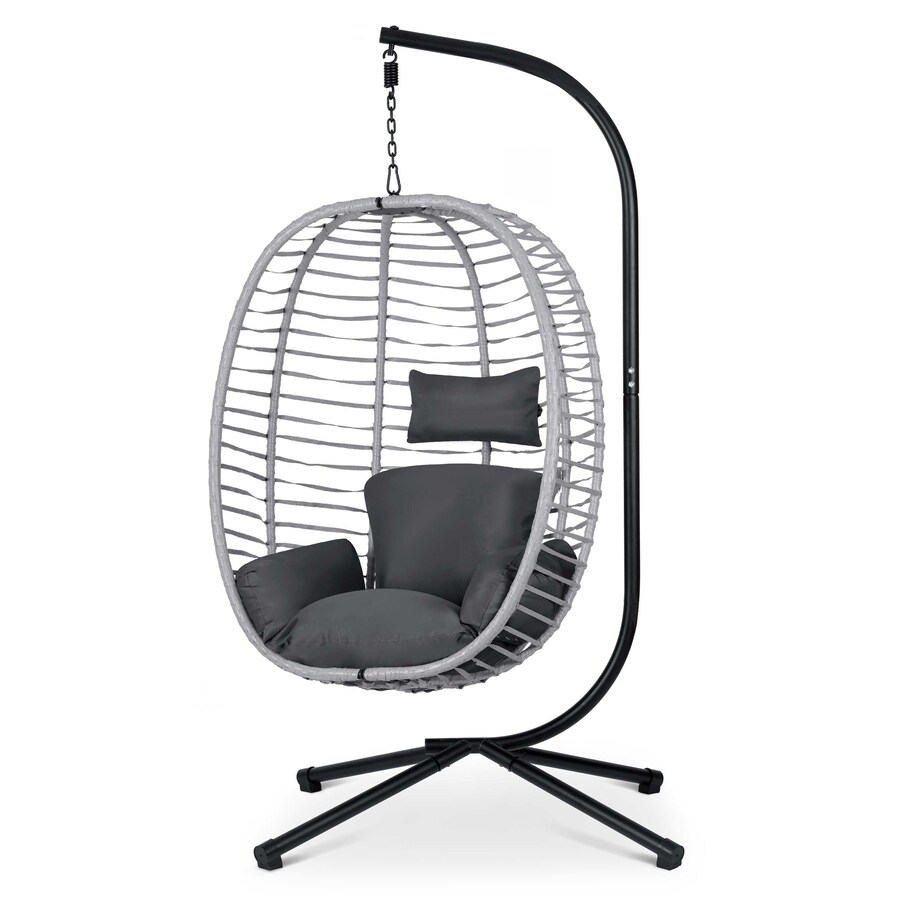 Fotel ogrodowy wiszący huśtawka kosz składany Sofotel Toskana szary