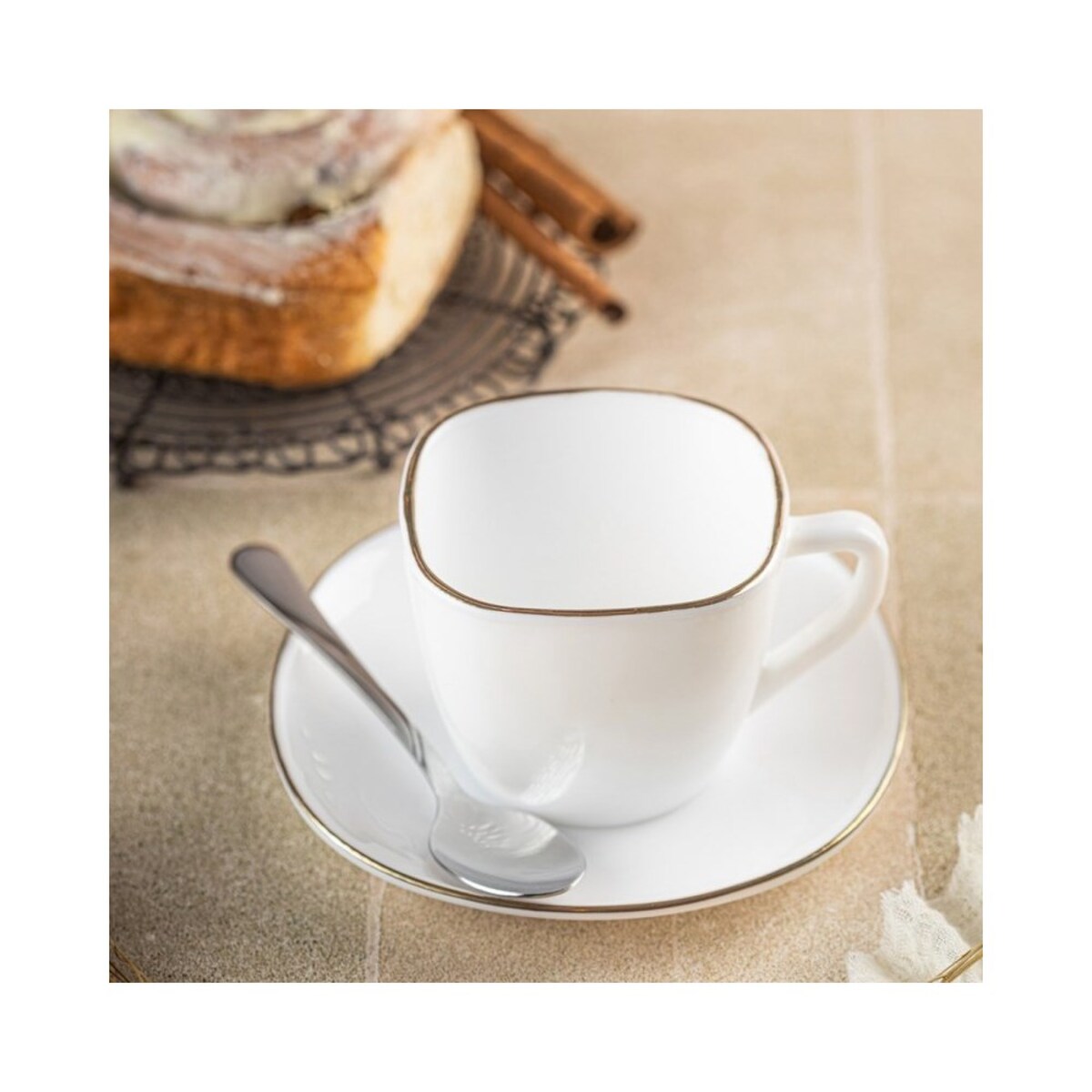 Kinghoff zestaw kawowy 6 filiżanek ze spodeczkami Opal 62396