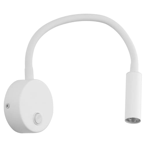 Kinkiet LAGOS WHITE 5921 TK Lighting biały z ramieniem flex i włącznikiem, G9 LED do czytania