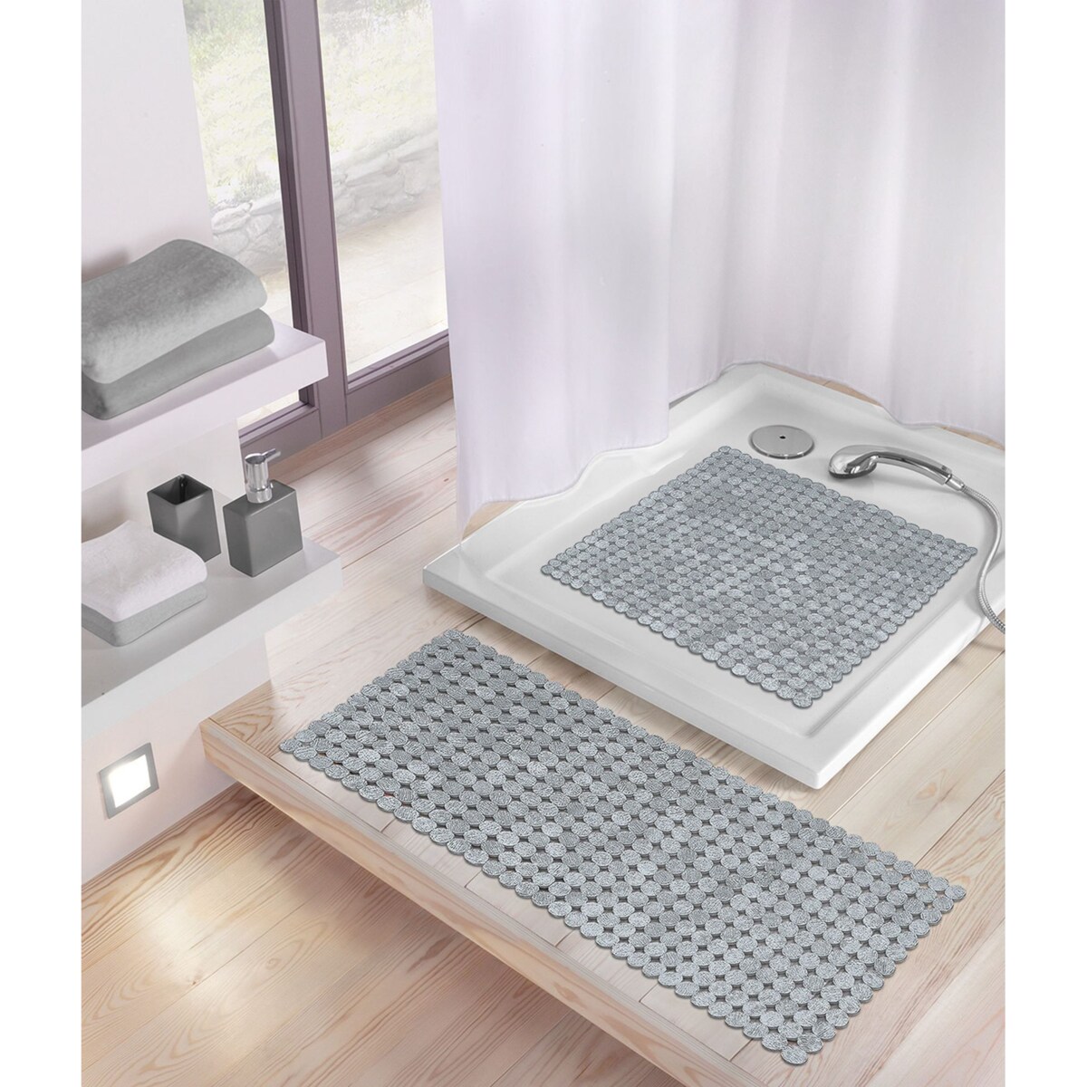 Kleine Wolke Sign Mata bezpieczeństwa do wanny szary 36x 80 cm