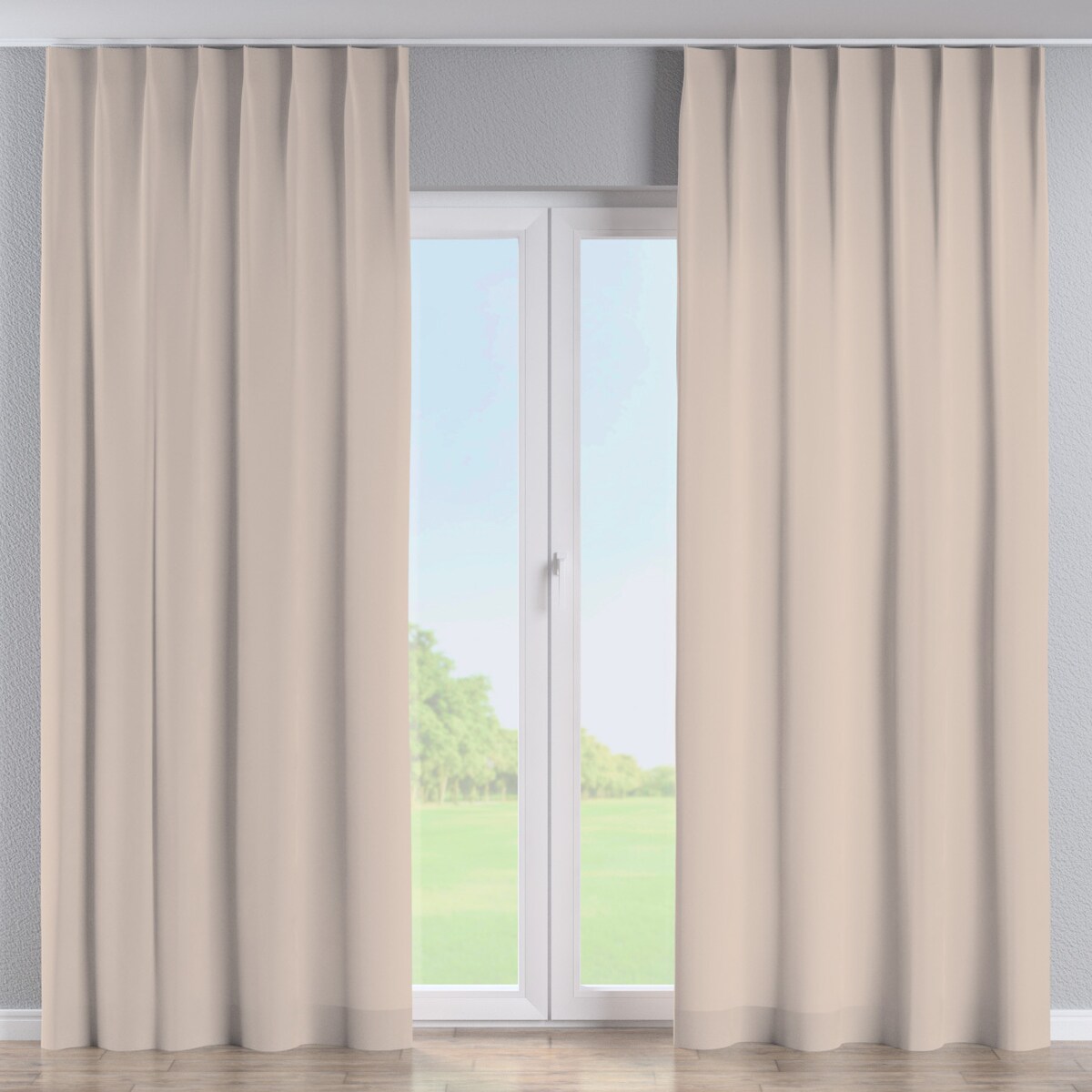 Zasłona na haczykach flex pojedynczych 130x245 jasnobeżowy