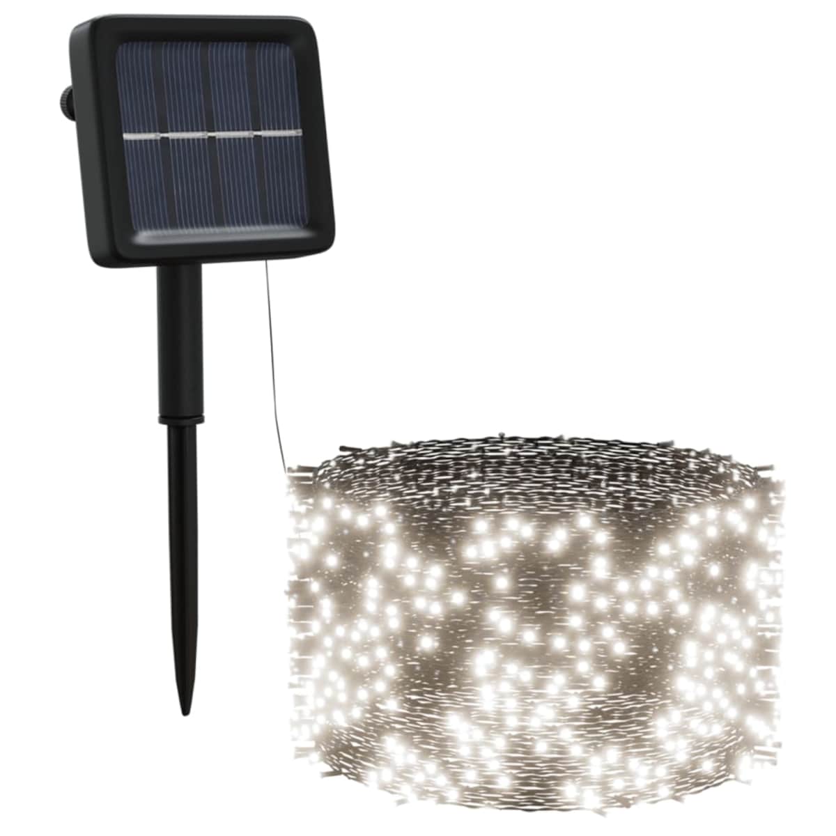 vidaXL Solarne lampki dekoracyjne, 5 szt., 5x200 LED, zimne białe
