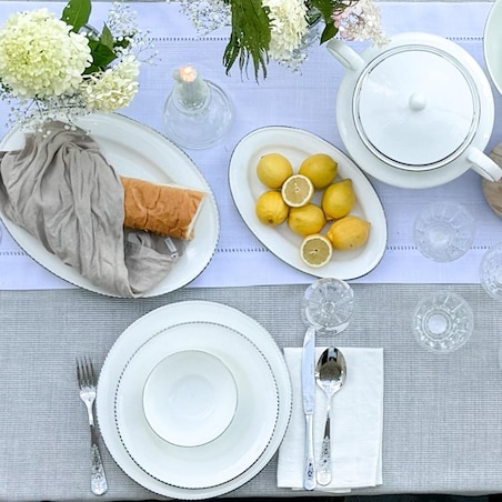 VILLA ITALIA Serwis obiadowy porcelanowy na 12 osób z wazą FLORIAN