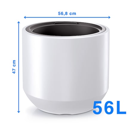 Doniczka Donica Ogrodowa 56,8 Cm Okrągła Na Taras Do Ogrodu Domu Biała