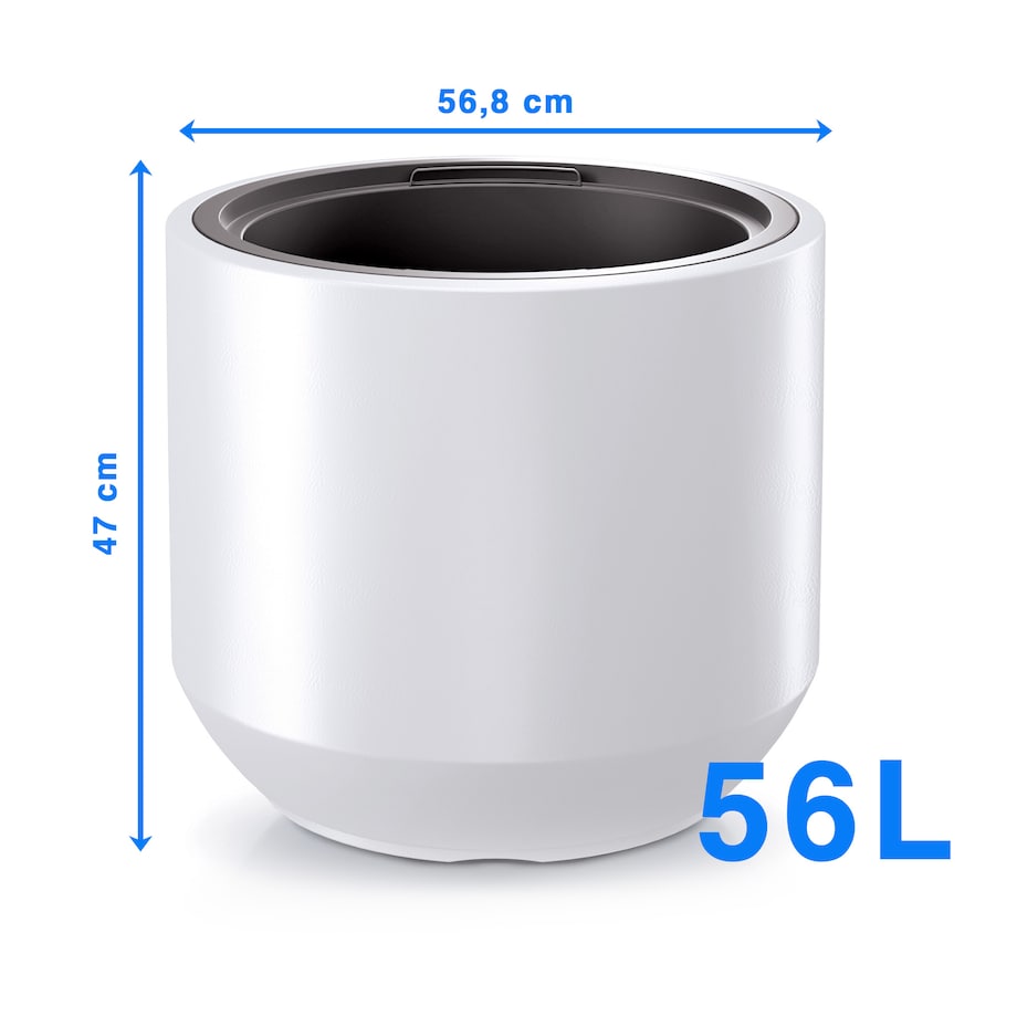 Doniczka Donica Ogrodowa 56,8 Cm Okrągła Na Taras Do Ogrodu Domu Biała