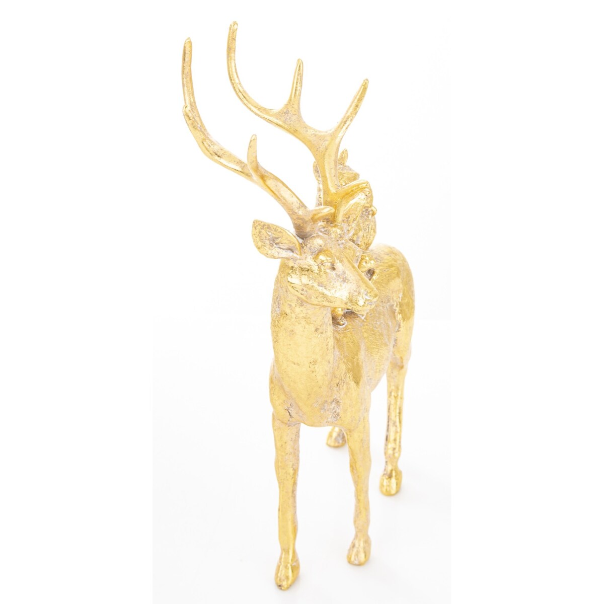 Dekoracja - złoty jeleń i zwierzaki 27x16x9 cm SANU stojący