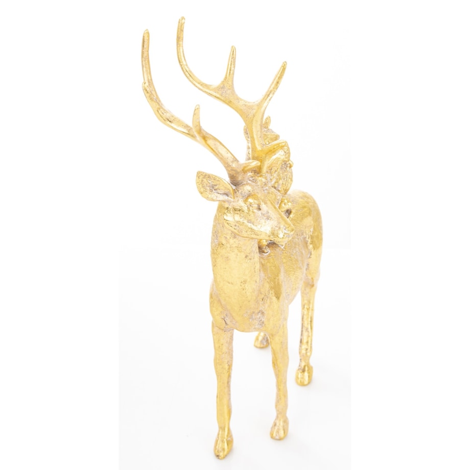 Dekoracja - złoty jeleń i zwierzaki 27x16x9 cm SANU stojący