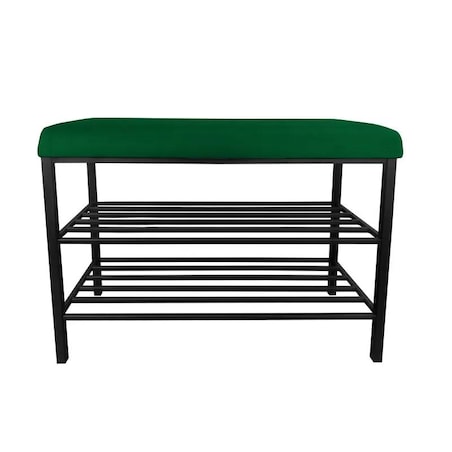 Stojak na buty z siedziskiem GAJA MG25 czarny/zielony