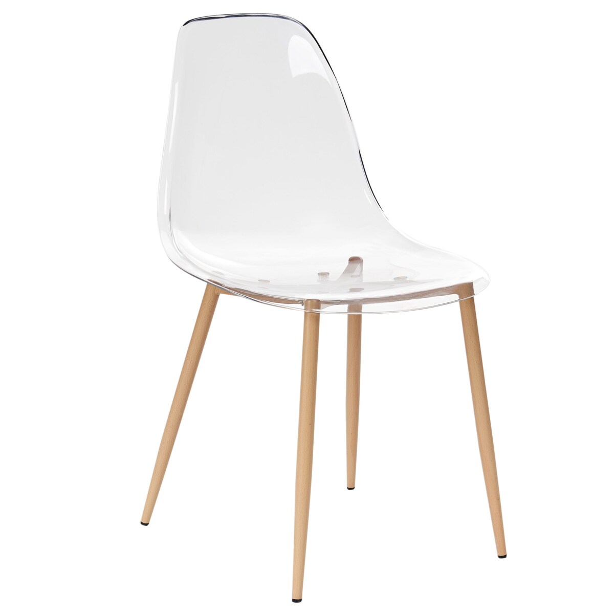 Zestaw 4 krzeseł TAKILMA Przezroczysty