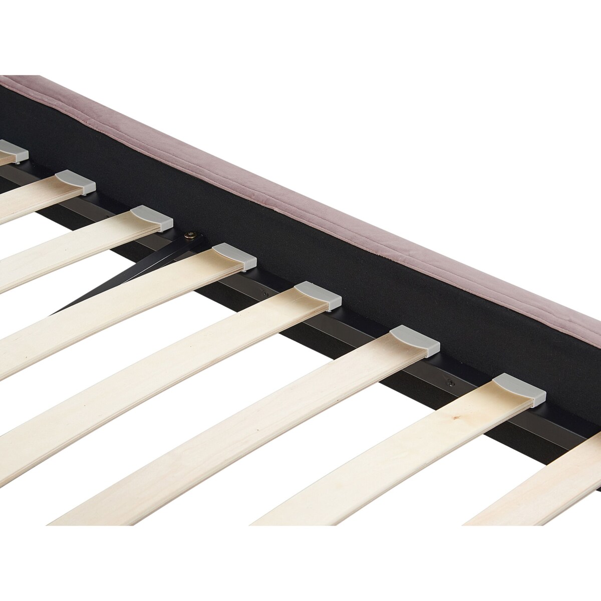 Łóżko welurowe 180 x 200 cm różowe FITOU