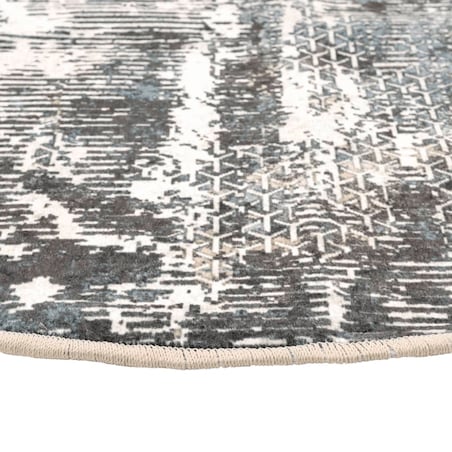 vidaXL Dywan z możliwością prania, kolorowy, Ø120 cm, antypoślizgowy