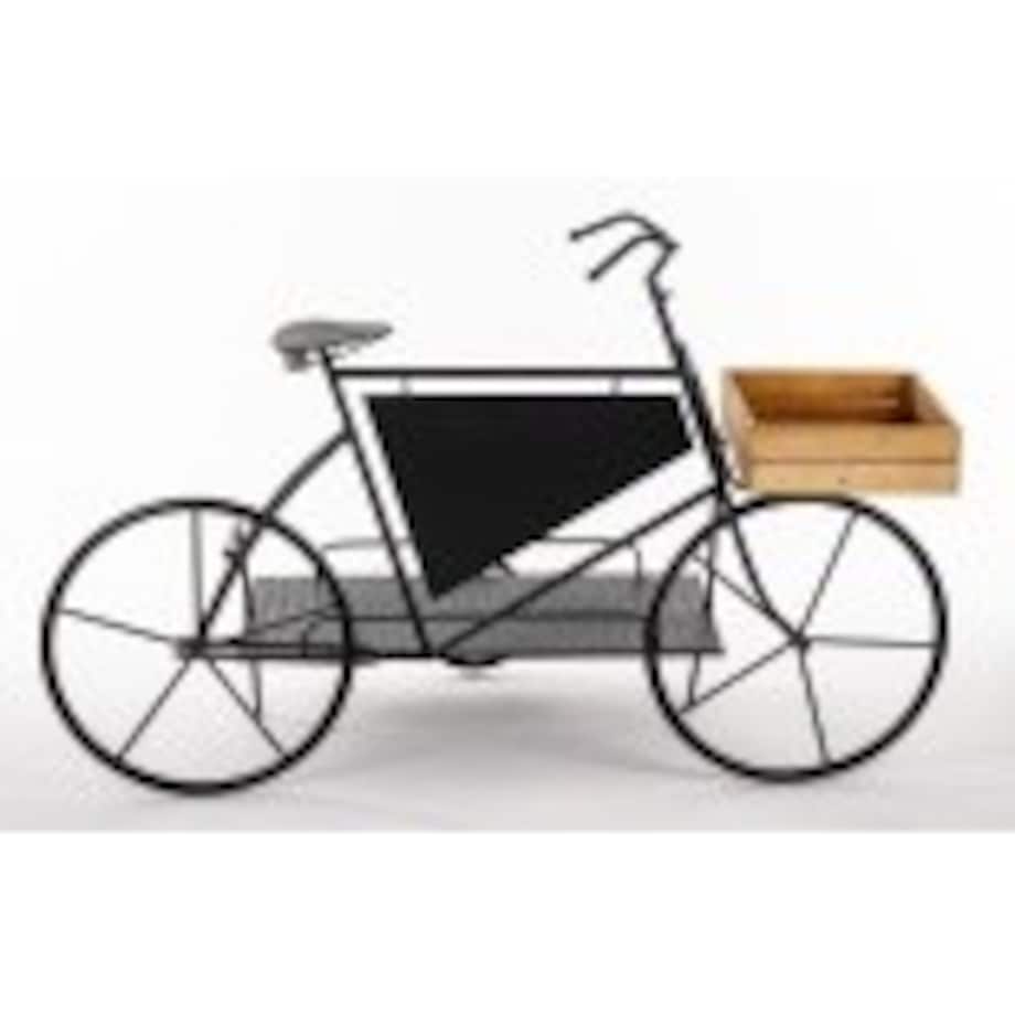 Kwietnik metalowy 75x110x46 cm ROWER z boczną przyczepką